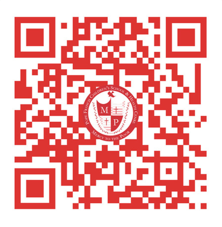 Scan this QR code to learn more about the Pope Francis Health Centre